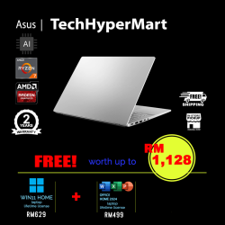 Asus Vivobook M3407G-ASF546WS-24-W11 14" Laptop/ Notebook (Ryzen AI 7 445, 24GB, 512GB, AMD Radeon, W11H, Off Home 2024 + Off 365 Basic, AI Chip)