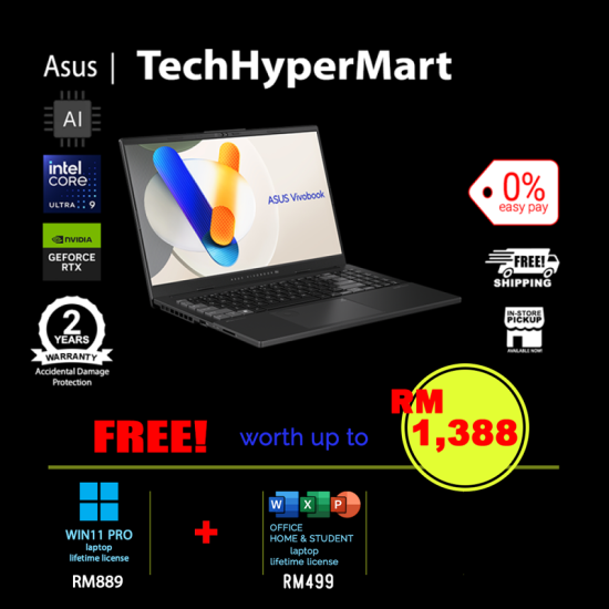 Asus Vivobook Pro N6506M-VMA030WSM-2-W11P-EPP 15.6" Laptop/ Notebook (Ultra 9 185H, 24GB, 2TB, NV RTX4060, W11P, Off H&S, AI Chip) Asus Vivobook Pro N6506M-VMA030WSM-2-W11P-EPP 15.6" Laptop/ Notebook (Ultra 9 185H, 24GB, 2TB, NV RTX4060, W11P, Off H&S, AI Chip)