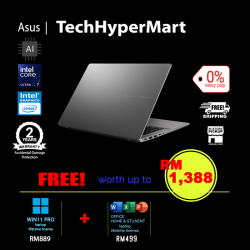 Asus Vivobook S14 S3407C-ASF745WS-1-W11P-EPP 14" Laptop/ Notebook (Ultra 7 255H, 16GB, 1TB, Intel, W11P, Off Home 2024 + Off 365 Basic, AI)