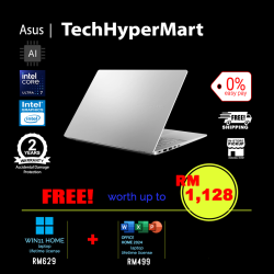 Asus Vivobook S14 S3407C-ASF746WS-1-W11-EPP 14" Laptop/ Notebook (Ultra 7 255H, 16GB, 1TB, Intel, W11H, Off Home 2024 + Off 365 Basic, AI)