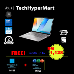 Asus Vivobook S14 S3407V-ALY081WS 14" Laptop/ Notebook (Core 5 210H, 16GB, 512GB, Intel, W11H, Off Home 2024 + Off 365 Basic, AI)