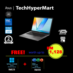 Asus Vivobook S14 S3407V-ALY082WS 14" Laptop/ Notebook (Core 5 210H, 16GB, 512GB, Intel, W11H, Off Home 2024 + Off 365 Basic, AI)