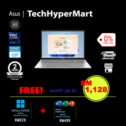 Asus Vivobook S S3607A-ASH032WSP-1-W11-EPP 16" Laptop/ Notebook (Ultra 7 355, 16GB, 1TB, Intel, W11H, Off Home 2024 + Off 365 Basic, AI)