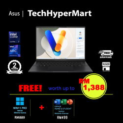 Asus Vivobook S5406M-AQD226WSM-W11P 14" Laptop/ Notebook (Ultra 7 155H, 16GB, 512GB, Intel Arc, W11P, Off H&S + Off 365 Basic)