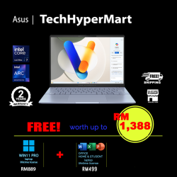 Asus Vivobook S5406M-AQD228WSM-W11P 14" Laptop/ Notebook (Ultra 7 155H, 16GB, 512GB, Intel Arc, W11P, Off H&S + Off 365 Basic)