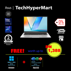 Asus Vivobook S S5406S-ALSF322WSP-1-W11P-EPP 14" Laptop/ Notebook (Ultra 5 226V, 16GB, 1TB, Intel Arc, W11P, Off Home 2024 + Off 365 Basic, AI)