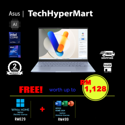 Asus Vivobook S5406S-AQD238WS 14" Laptop/ Notebook (Ultra 7 258V, 32GB, 1TB, Intel Arc, W11H, Off Home 2024 + Off 365 Basic, AI Chip)
