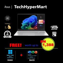 Asus Vivobook S 15 S5507Q-ADA098WSM-W11P 15.6" Laptop/ Notebook (Snapdragon X Elite X1E 78 100, 32GB, 1TB, Qualcomm Adreno, W11P, Off H&S, AI Chip)