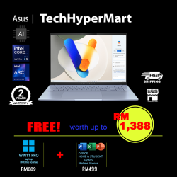 Asus Vivobook S5606M-AMX176WSM-W11P 16" Laptop/ Notebook (Ultra 5 125H, 16GB, 512GB, Intel Arc, W11P, Off H&S, AI Chip)