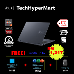 Asus VivoBook S 14 Flip TN3402Y-ALZ215WS-16-1-W11-EPP 14" Laptop/ Notebook (Ryzen 5 7530U, 16GB, 1TB, AMD Radeon, W11H, Off H&S, Touchscreen)