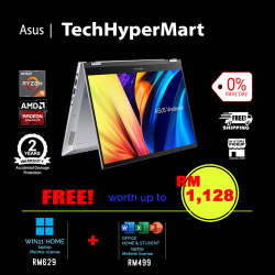 Asus Vivobook S14 Flip TN3402Y-ALZ308WS-12-1-W11-EPP 14" Laptop/ Notebook (Ryzen 5 7430U, 12GB, 1TB, AMD Radeon, W11H, Off H&S, Touchscreen, Pen)