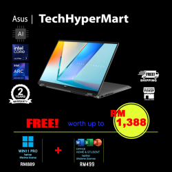 Asus Vivobook Flip TP3607S-ARJ128WS-W11P 16" Laptop/ Notebook (Ultra 7 258V, 32GB, 1TB, Intel Arc, W11P, Off Home 2024 + Off 365 Basic, Touchscreen, AI Chip)