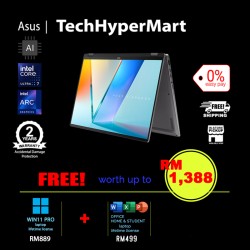 Asus Vivobook Flip TP3607S-ASI246WS-1-W11P-EPP 16" Laptop/ Notebook (Ultra 7 258V, 32GB, 1TB, Intel Arc, W11P, Off Home 2024 + Off 365 Basic, Touch, AI)