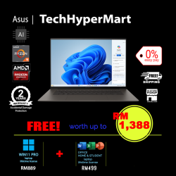 Asus Zenbook S 16 UM5606W-ARJ107WSM-2-W11P-EPP 16" Laptop/ Notebook (Ryzen AI 9 HX 370, 32GB, 2TB, AMD Radeon, W11P, Off H&S + Off 365 Basic, Touchscreen, AI Chip)