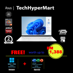 Asus Zenbook S 16 UM5606W-ARJ108WSM-W11P 16" Laptop/ Notebook (Ryzen AI 9 HX 370, 32GB, 1TB, AMD Radeon, W11P, Off H&S, Touchscreen, AI Chip)