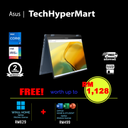 Asus Zenbook Flip UP3404V-AKN182WS 14" Laptop/ Notebook (i7-1360P, 16GB, 512GB, Intel Iris Xe, W11H, Off H&S, Touchscreen)