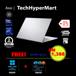 Asus Zenbook UX3405C-APZ346WS-2-W11P-EPP 14" Laptop/ Notebook (Ultra 9 285H, 32GB, 2TB, Intel Arc, W11P, Off Home 2024 + Off 365 Basic, Touchscreen, AI Chip)