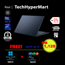 Asus Zenbook UX3405C-APZ348WS-2-W11-EPP 14" Laptop/ Notebook (Ultra 9 285H, 32GB, 2TB, Intel Arc, W11H, Off Home 2024 + Off 365 Basic, Touchscreen, AI Chip)