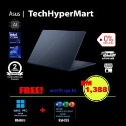 Asus Zenbook UX3405C-APZ348WS-2-W11P-EPP 14" Laptop/ Notebook (Ultra 9 285H, 32GB, 2TB, Intel Arc, W11P, Off Home 2024 + Off 365 Basic, Touchscreen, AI Chip)