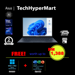 Asus Zenbook UX3405M-APP246WSM-W11P 14" Laptop/ Notebook (Ultra 5 125H, 16GB, 512GB, Intel Arc, W11P, Off H&S, AI Chip)