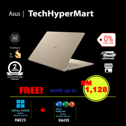 Asus Zenbook A UX3407N-AQD991WS-1-W11-EPP 14" Laptop/ Notebook (Snapdragon X2 Elite X2E88100, 16GB, 1TB, Qualcomm Adreno, W11H, Off Home 2024 + Off 365 Basic, AI Chip)