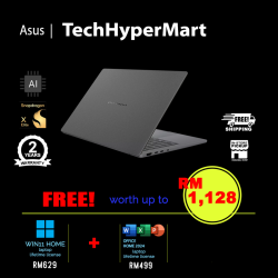 Asus Zenbook A UX3407N-AQD992WS 14" Laptop/ Notebook (Snapdragon X2 Elite X2E88100, 16GB, 512GB, Qualcomm Adreno, W11H, Off Home 2024 + Off 365 Basic, AI Chip)