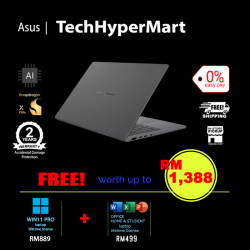Asus Zenbook A UX3407N-AQD992WS-1-W11P-EPP 14" Laptop/ Notebook (Snapdragon X2 Elite X2E88100, 16GB, 1TB, Qualcomm Adreno, W11P, Off Home 2024 + Off 365 Basic, AI Chip)