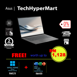 Asus Zenbook A14 UX3407Q-ASB0228WS-2-W11-EPP 14" Laptop/ Notebook (Snapdragon X X1 26 100, 32GB, 2TB, Qualcomm Adreno, W11H, Off Home 2024 + Off 365 Basic, AI Chip)