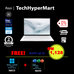 Asus Zenbook UX5406A-ASU393WS-1-W11-EPP 14" Laptop/ Notebook (Ultra 9 386H, 32GB, 1TB, Intel, W11H, Off Home 2024 + Off 365 Basic, Touch, AI)
