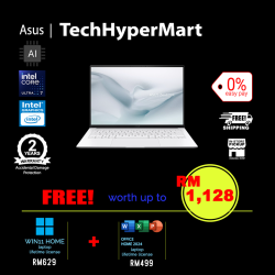 Asus Zenbook UX5406A-ASU449WSP-2-W11-EPP 14" Laptop/ Notebook (Ultra 7 355, 16GB, 2TB, Intel, W11H, Off Home 2024 + Off 365 Basic, Touch, AI)