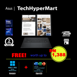 Asus Zenbook Duo UX8406M-APZ032WSM-W11P 14" Laptop/ Notebook (Ultra 7 155H, 32GB, 1TB, Intel Arc, W11P, Off H&S + Off 365 Basic, Touchscreen, Pen)