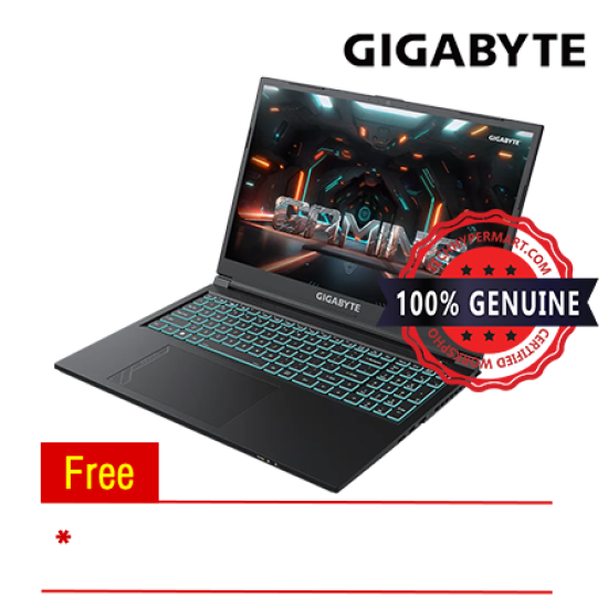Gigabyte G6 KF GB-G6KFH3MY853SH 16" Laptop/ Notebook (i7-13620H, 16GB, 512GB, NV RTX4060, W11H, 165Hz)
