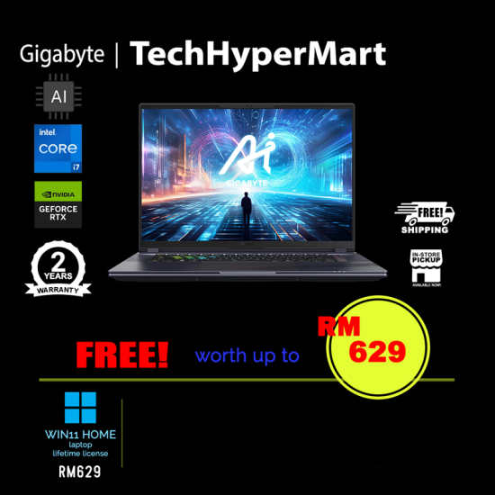 Gigabyte AORUS 16X GB-AKG-53MYC64SH-48-W11 16" Laptop/ Notebook (i7-14650HX, 48GB, 1TB, NV RTX4060, W11H, AI Chip) Gigabyte AORUS 16X GB-AKG-53MYC64SH-48-W11 16" Laptop/ Notebook (i7-14650HX, 48GB, 1TB, NV RTX4060, W11H, AI Chip)