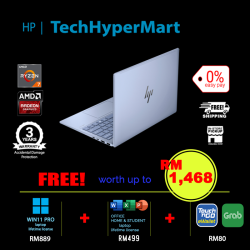 HP Pavilion Aero 13-bg0036AU-1-W11P-EPP 13.3" Laptop/ Notebook (Ryzen 7 8840U, 16GB, 1TB, AMD Radeon, W11P, Off H&S + Off 365 Basic)
