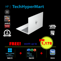 HP OmniBook 7 AeroNGAI 13-bg1051AU 13.3" Laptop/ Notebook (Ryzen AI 5 340, 16GB, 512GB, AMD Radeon, W11H, Off Home 2024 + Off 365 Basic, AI Chip)