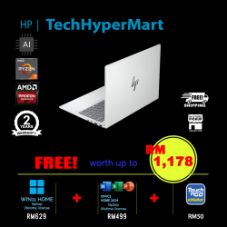 HP OmniBook 7 AeroNGAI 13-bg1053AU 13.3" Laptop/ Notebook (Ryzen AI 7 350, 16GB, 512GB, AMD Radeon, W11H, Off Home 2024 + Off 365 Basic, AI Chip)