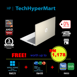 HP 14-em0215AU-1-W11-EPP 14" Laptop/ Notebook (Ryzen 3 7320U, 8GB, 1TB, AMD Radeon, W11H, Off Home 2024 + Off 365 Basic)
