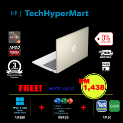 HP 14-em0215AU-1-W11P-EPP 14" Laptop/ Notebook (Ryzen 3 7320U, 8GB, 1TB, AMD Radeon, W11P, Off Home 2024 + Off 365 Basic)