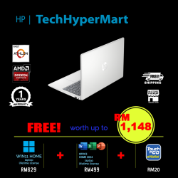 HP 14-em0298AU 14" Laptop/ Notebook (Athlon Silver 7120U, 8GB, 512GB, AMD Radeon, W11H, Off Home 2024 + Off 365 Basic)