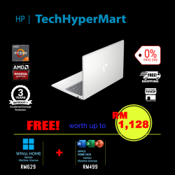 HP 14-em0303AU-1-W11-EPP 14" Laptop/ Notebook (Ryzen 7 7730U, 16GB, 1TB, AMD Radeon, W11H, Off Home 2024 + Off 365 Basic)