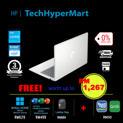HP 14-ep0136TU-1-W11-EPP 14" Laptop/ Notebook (i3-N305, 8GB, 1TB, Intel, W11H, Off H&S)