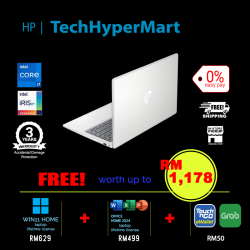 HP 14-ep0308TU-1-W11-EPP 14" Laptop/ Notebook (i7-1355U, 16GB, 1TB, Intel Iris Xe, W11H, Off Home 2024 + Off 365 Basic)