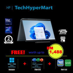 HP Spectre x360 14-eu0033TU-W11P 14" Laptop/ Notebook (Ultra 7 155H, 32GB, 1TB, Intel Arc, W11P, Off H&S, Touchscreen, Pen)