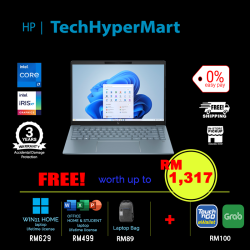 HP Pavilion Plus 14-ew0048TU-1-W11-EPP 14" Laptop/ Notebook (i7-1355U, 16GB, 1TB, Intel Iris Xe, W11H, Off H&S)