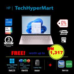 HP Pavilion Plus 14-ew0055TU-1-W11-EPP 14" Laptop/ Notebook (i7-1355U, 16GB, 1TB, Intel Iris Xe, W11H, Off H&S)