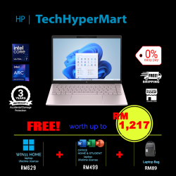 HP Pavilion Plus 14-ew1011TU-1-W11-EPP 14" Laptop/ Notebook (Ultra 7 155H, 32GB, 1TB, Intel Arc, W11H, Off H&S)