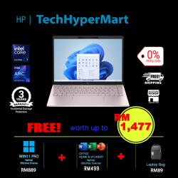 HP Pavilion Plus 14-ew1011TU-1-W11P-EPP 14" Laptop/ Notebook (Ultra 7 155H, 32GB, 1TB, Intel Arc, W11P, Off H&S)