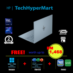 HP Pavilion Plus 14-ew1115TU-W11P 14" Laptop/ Notebook (Ultra 5 125H, 16GB, 512GB, Intel Arc, W11P, Off Home 2024 + Off 365 Basic)