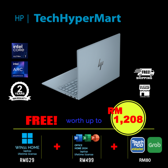 HP Pavilion Plus 14-ew1118TU 14" Laptop/ Notebook (Ultra 7 155H, 32GB, 1TB, Intel Arc, W11H, Off Home 2024 + Off 365 Basic) HP Pavilion Plus 14-ew1118TU 14" Laptop/ Notebook (Ultra 7 155H, 32GB, 1TB, Intel Arc, W11H, Off Home 2024 + Off 365 Basic)