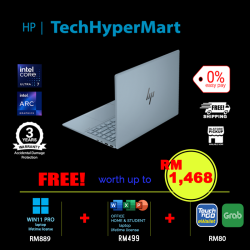 HP Pavilion Plus 14-ew1118TU-2-W11P-EPP 14" Laptop/ Notebook (Ultra 7 155H, 32GB, 2TB, Intel Arc, W11P, Off Home 2024 + Off 365 Basic)